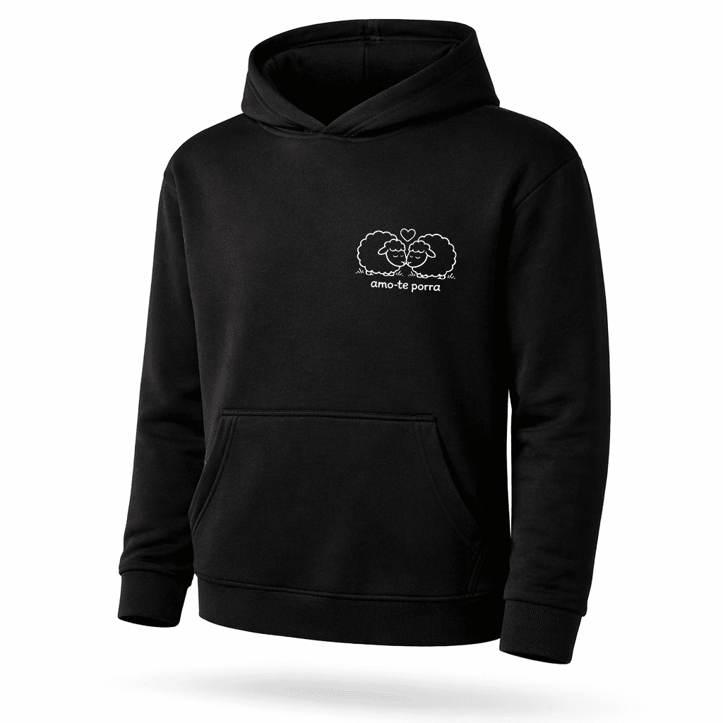 Sweatshirt com Capuz "Amo-te Porra" - Image 3
