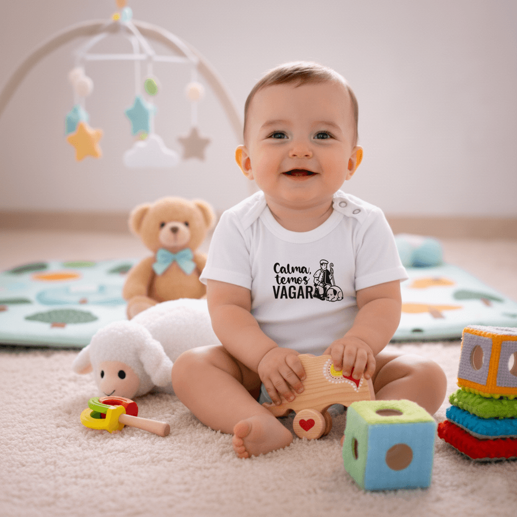 body manga curta criança alentejana