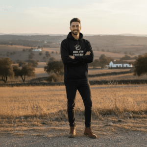 sweatshirt com capuz – design "briol d'um cabrão!"