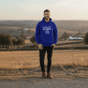 sweatshirt com capuz – design "briol d'um cabrão!"