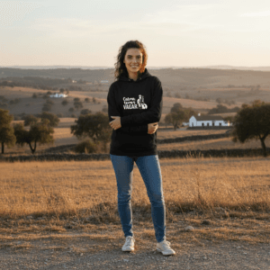 sweatshirt com capuz – design "briol d'um cabrão!"