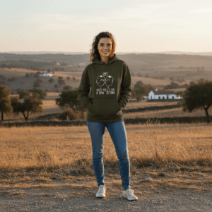 sweatshirt com capuz – design "briol d'um cabrão!"