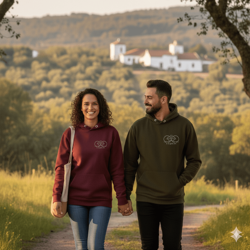 Sweatshirt com Capuz "É cá gosto d'ti"