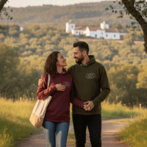 Sweatshirt com Capuz "Amo-te Porra"